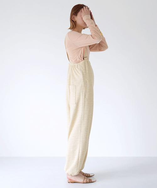 SLOBE citron.(スローブシトロン)の「SLOBE citron.TWEED ジョガーサロペット(サロペット/オーバーオール・レディース・イエロー/ブラック・FREE)」の13枚目の写真