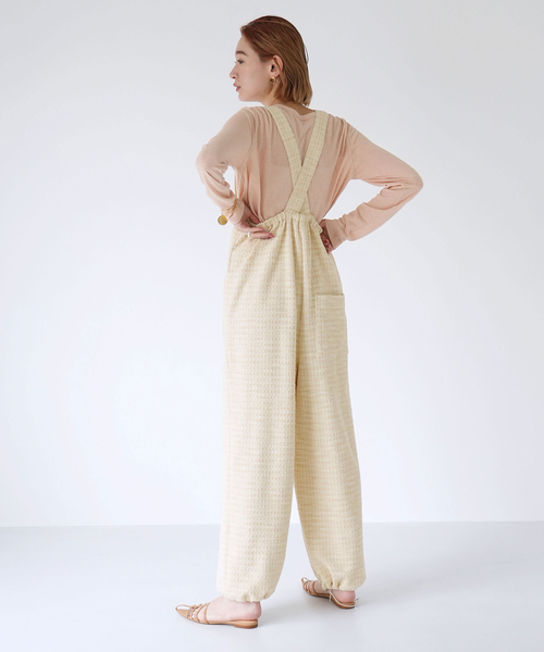 SLOBE citron.(スローブシトロン)の「SLOBE citron.TWEED ジョガーサロペット(サロペット/オーバーオール・レディース・イエロー/ブラック・FREE)」の15枚目の写真