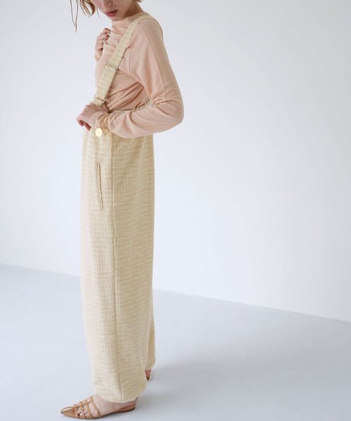 SLOBE citron.(スローブシトロン)の「SLOBE citron.TWEED ジョガーサロペット(サロペット/オーバーオール・レディース・イエロー/ブラック・FREE)」の17枚目の写真