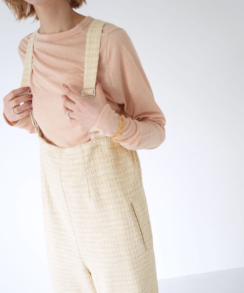 SLOBE citron.(スローブシトロン)の「SLOBE citron.TWEED ジョガーサロペット(サロペット/オーバーオール・レディース・イエロー/ブラック・FREE)」の18枚目の写真