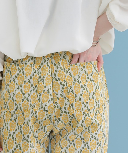 osharewalker（オシャレウォーカー）の「『カットソージャカードフレアパンツ』（その他パンツ・レディース・ブラック/イエロー・1/2）」の11枚目の写真