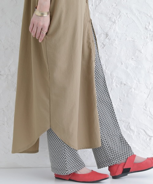 osharewalker（オシャレウォーカー）の「『カットソージャカードフレアパンツ』（その他パンツ・レディース・ブラック/イエロー・1/2）」の14枚目の写真