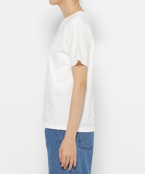 mysty woman（ミスティウーマン）の「刺繍ロゴレギュラーT 197364（Tシャツ/カットソー・レディース・オフホワイト/チャコールグレー/ライトグリーン・FREE）」の10枚目の写真