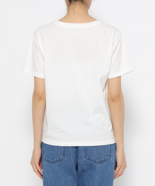 mysty woman（ミスティウーマン）の「刺繍ロゴレギュラーT 197364（Tシャツ/カットソー・レディース・オフホワイト/チャコールグレー/ライトグリーン・FREE）」の13枚目の写真