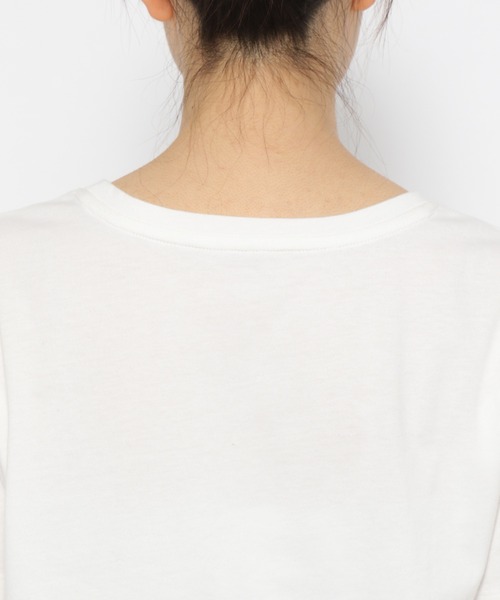 mysty woman（ミスティウーマン）の「刺繍ロゴレギュラーT 197364（Tシャツ/カットソー・レディース・オフホワイト/チャコールグレー/ライトグリーン・FREE）」の17枚目の写真