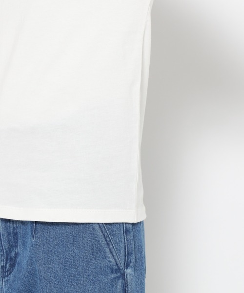 mysty woman（ミスティウーマン）の「刺繍ロゴレギュラーT 197364（Tシャツ/カットソー・レディース・オフホワイト/チャコールグレー/ライトグリーン・FREE）」の6枚目の写真