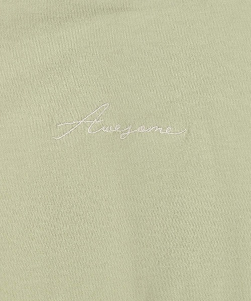 mysty woman（ミスティウーマン）の「刺繍ロゴレギュラーT 197364（Tシャツ/カットソー・レディース・オフホワイト/チャコールグレー/ライトグリーン・FREE）」の18枚目の写真