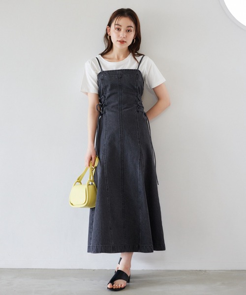 mysty woman（ミスティウーマン）の「刺繍ロゴレギュラーT 197364（Tシャツ/カットソー・レディース・オフホワイト/チャコールグレー/ライトグリーン・FREE）」の22枚目の写真