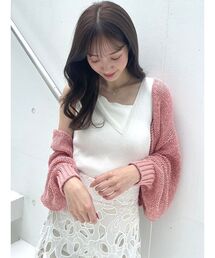 MERCURYDUO | 3WAYアシメチェンジリブコンパクトニット(ニット/セーター)