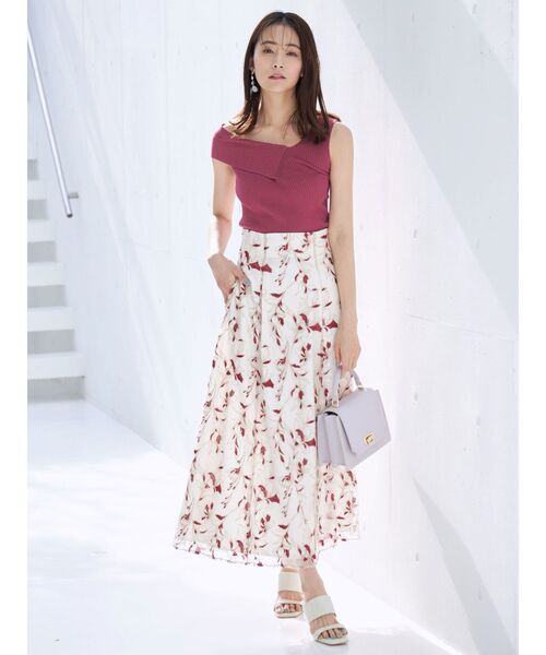 MERCURYDUO（マーキュリーデュオ）の「3WAYアシメチェンジリブコンパクトニット（ニット/セーター・レディース・オフホワイト/ブラック/パープル/ピンク・FREE）」の8枚目の写真