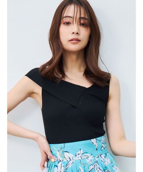 MERCURYDUO（マーキュリーデュオ）の「3WAYアシメチェンジリブコンパクトニット（ニット/セーター・レディース・オフホワイト/ブラック/パープル/ピンク・FREE）」の11枚目の写真