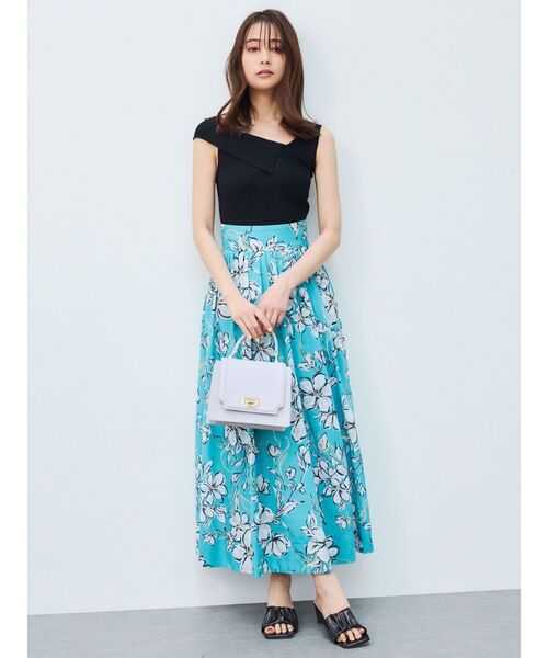 MERCURYDUO（マーキュリーデュオ）の「3WAYアシメチェンジリブコンパクトニット（ニット/セーター・レディース・オフホワイト/ブラック/パープル/ピンク・FREE）」の13枚目の写真