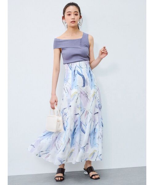 MERCURYDUO（マーキュリーデュオ）の「3WAYアシメチェンジリブコンパクトニット（ニット/セーター・レディース・オフホワイト/ブラック/パープル/ピンク・FREE）」の18枚目の写真