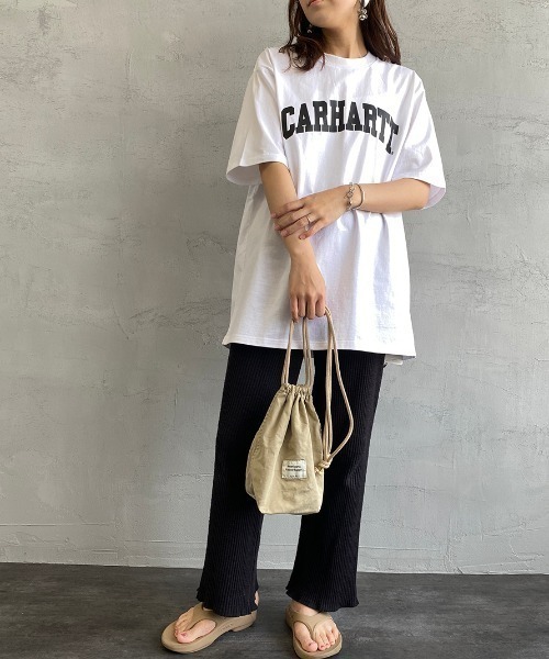 Carhartt WIP（カーハートダブリューアイピー）の「[carhartt WIP/カーハートダブリューアイピー] UNIVERSITY カレッジロゴ ショートスリーブTシャツ（Tシャツ/カットソー・レディース・ブラック/イエロー/ホワイト/グリーン・M/L/XL）」の9枚目の写真