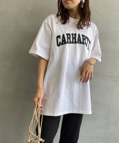 Carhartt WIP（カーハートダブリューアイピー）の「[carhartt WIP/カーハートダブリューアイピー] UNIVERSITY カレッジロゴ ショートスリーブTシャツ（Tシャツ/カットソー・レディース・ブラック/イエロー/ホワイト/グリーン・M/L/XL）」の8枚目の写真