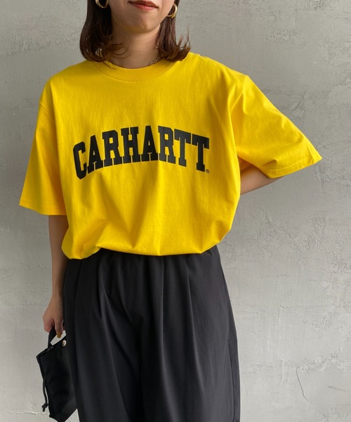 Carhartt WIP（カーハートダブリューアイピー）の「[carhartt WIP/カーハートダブリューアイピー] UNIVERSITY カレッジロゴ ショートスリーブTシャツ（Tシャツ/カットソー・レディース・ブラック/イエロー/ホワイト/グリーン・M/L/XL）」の20枚目の写真