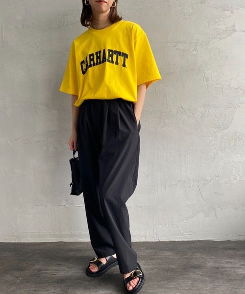 Carhartt WIP（カーハートダブリューアイピー）の「[carhartt WIP/カーハートダブリューアイピー] UNIVERSITY カレッジロゴ ショートスリーブTシャツ（Tシャツ/カットソー・レディース・ブラック/イエロー/ホワイト/グリーン・M/L/XL）」の18枚目の写真