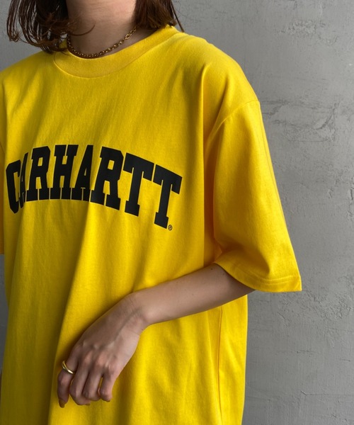 Carhartt WIP（カーハートダブリューアイピー）の「[carhartt WIP/カーハートダブリューアイピー] UNIVERSITY カレッジロゴ ショートスリーブTシャツ（Tシャツ/カットソー・レディース・ブラック/イエロー/ホワイト/グリーン・M/L/XL）」の13枚目の写真