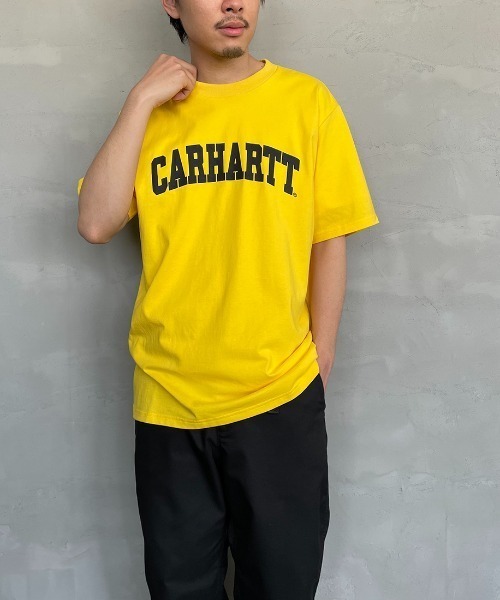 Carhartt WIP（カーハートダブリューアイピー）の「[carhartt WIP/カーハートダブリューアイピー] UNIVERSITY カレッジロゴ ショートスリーブTシャツ（Tシャツ/カットソー・レディース・ブラック/イエロー/ホワイト/グリーン・M/L/XL）」の12枚目の写真
