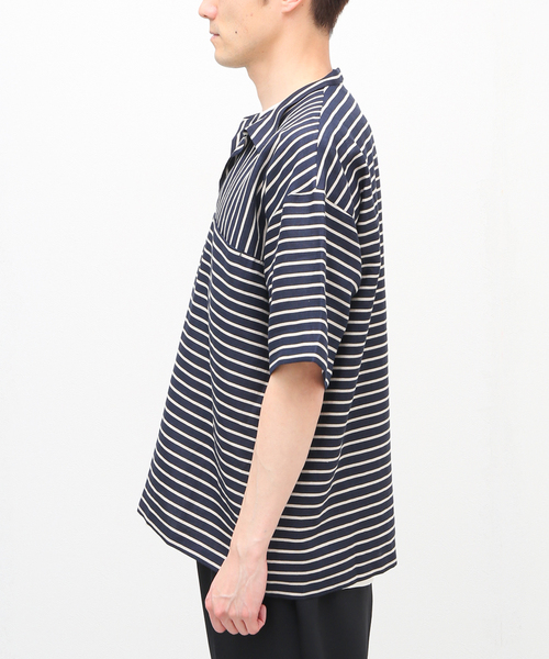 m's braque（エムズブラック）の「【m's braque / エムズ ブラック】スキッパーシャツ（シャツ/ブラウス・メンズ・ブラック・FREE）」の4枚目の写真