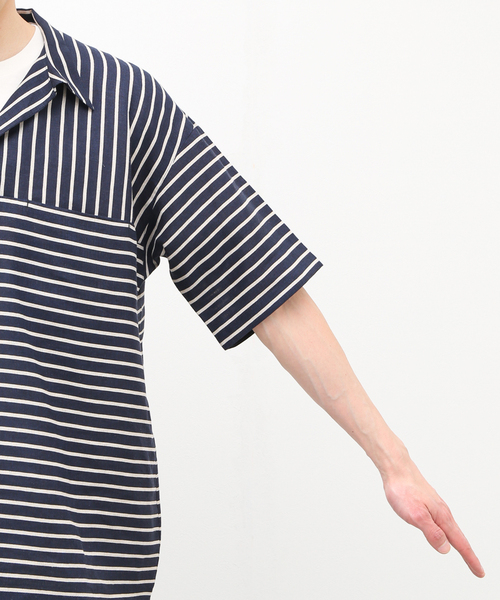 m's braque（エムズブラック）の「【m's braque / エムズ ブラック】スキッパーシャツ（シャツ/ブラウス・メンズ・ブラック・FREE）」の8枚目の写真