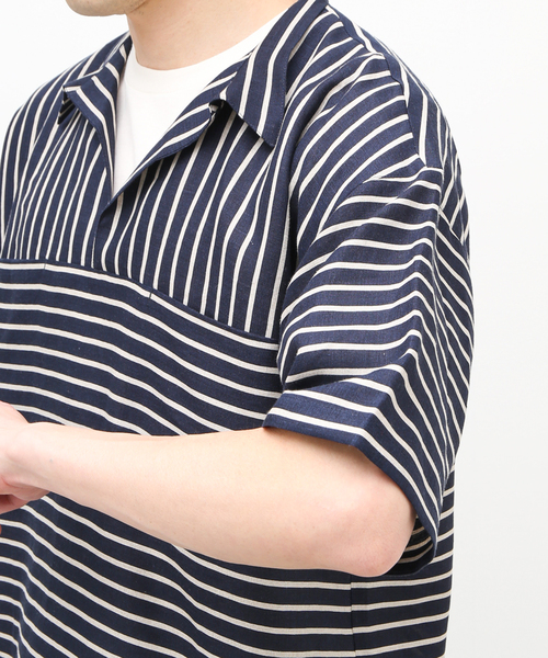 m's braque（エムズブラック）の「【m's braque / エムズ ブラック】スキッパーシャツ（シャツ/ブラウス・メンズ・ブラック・FREE）」の9枚目の写真