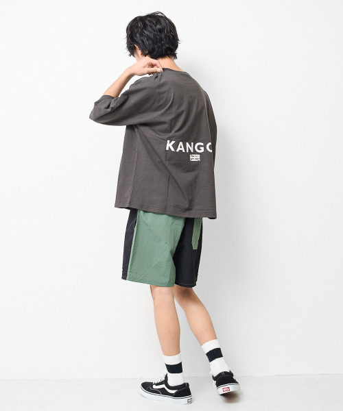 KANGOL KIDS(カンゴールキッズ)の「KANGOL 別注バックロゴスーパービッグTシャツ(Tシャツ/カットソー・キッズ・ブラック/チャコールグレー/オフホワイト・120/130/140/150)」の7枚目の写真