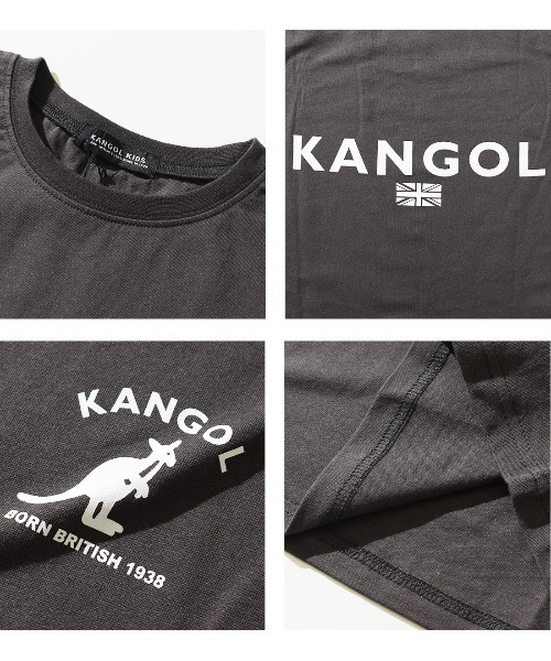 KANGOL KIDS(カンゴールキッズ)の「KANGOL 別注バックロゴスーパービッグTシャツ(Tシャツ/カットソー・キッズ・ブラック/チャコールグレー/オフホワイト・120/130/140/150)」の13枚目の写真