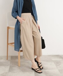 DRESKIP | 【低身長〇/接触冷感】楽してキレイ 麻調ガウチョパンツ(その他パンツ)