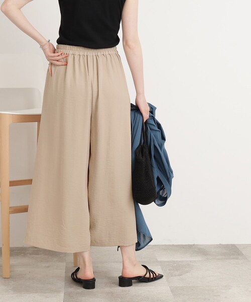 DRESKIP（ドレスキップ）の「◆【接触冷感/低身長〇】楽してキレイ 麻調ガウチョパンツ（その他パンツ・レディース・レモンイエロー/ネイビー/ベージュ/ダークブラウン・03/04/02）」の21枚目の写真