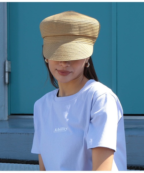 Settimissimo（セッティミッシモ）の「ウォッシャブルペーパー風キャスケット（キャスケット・レディース・ベージュ/ブラック・FREE）」の5枚目の写真