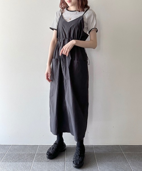 one way（ワンウェイ）の「ナイロンキャミワンピース（ジャンパースカート・レディース・ダークグリーン/ブラック/ベージュ・FREE）」の12枚目の写真