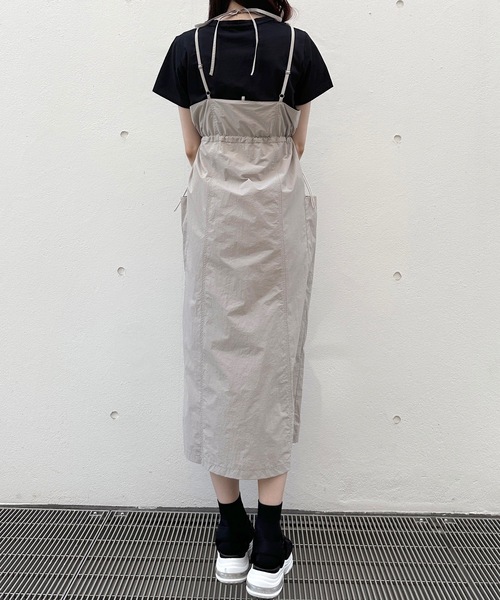 one way（ワンウェイ）の「ナイロンキャミワンピース（ジャンパースカート・レディース・ダークグリーン/ブラック/ベージュ・FREE）」の18枚目の写真