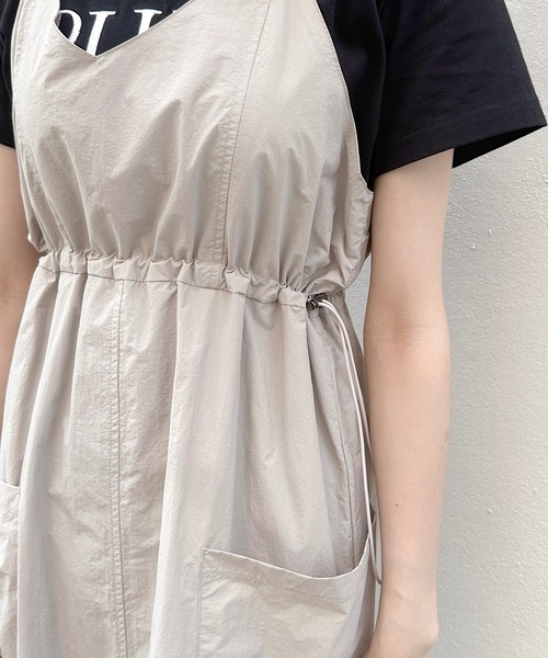 one way（ワンウェイ）の「ナイロンキャミワンピース（ジャンパースカート・レディース・ダークグリーン/ブラック/ベージュ・FREE）」の9枚目の写真