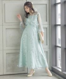Retica（レティカ）の「シースルー七分袖花柄刺繍 ロング