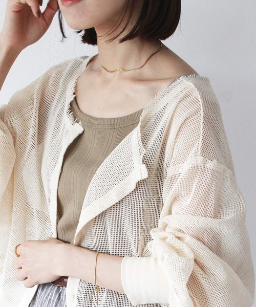 Crisp（クリスプ）の「ランダムリブ2wayキャミソール（キャミソール・レディース・チャコールグレー/ベージュ・FREE）」の4枚目の写真