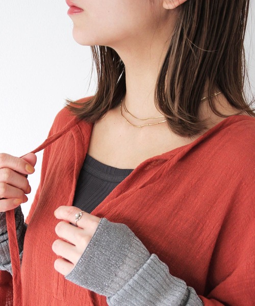 Crisp（クリスプ）の「ランダムリブ2wayキャミソール（キャミソール・レディース・チャコールグレー/ベージュ・FREE）」の9枚目の写真