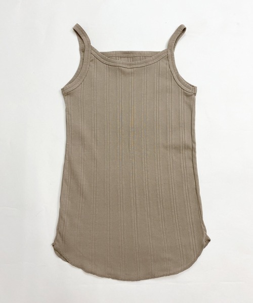 Crisp（クリスプ）の「ランダムリブ2wayキャミソール（キャミソール・レディース・チャコールグレー/ベージュ・FREE）」の10枚目の写真