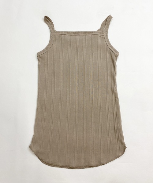 Crisp（クリスプ）の「ランダムリブ2wayキャミソール（キャミソール・レディース・チャコールグレー/ベージュ・FREE）」の11枚目の写真