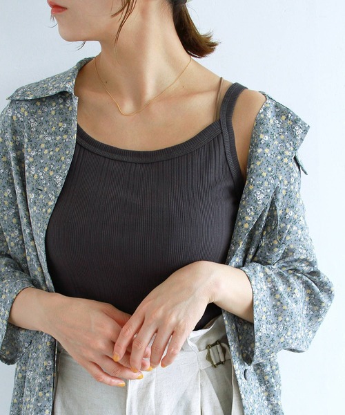 Crisp（クリスプ）の「ランダムリブ2wayキャミソール（キャミソール・レディース・チャコールグレー/ベージュ・FREE）」の22枚目の写真