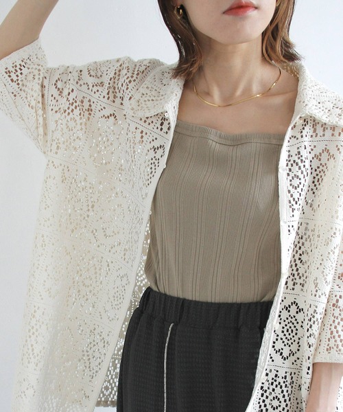 Crisp（クリスプ）の「ランダムリブ2wayキャミソール（キャミソール・レディース・チャコールグレー/ベージュ・FREE）」の19枚目の写真