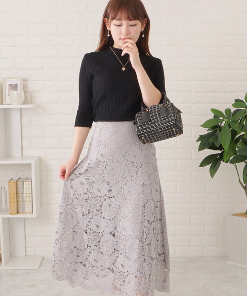 Lace Ladies(レースレディース)の「半袖ボトルネック凹凸模様プルオーバー(シャツ/ブラウス・レディース・ベージュ/ピンク/ブルー/ブラック・FREE)」の19枚目の写真