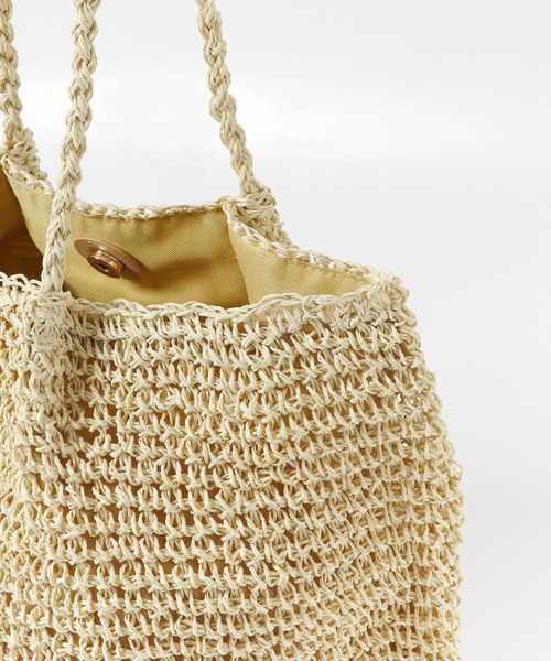 URBAN RESEARCH DOORS（アーバンリサーチドアーズ）の「ペーパープレーンカゴバッグ（トートバッグ・レディース・ベージュ/ホワイト系その他・-）」の4枚目の写真