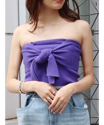 EVRIS | リボンニットベアビスチェ(チューブトップ)