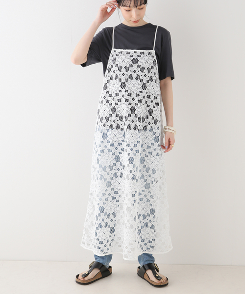 美品✴︎IENA イエナ　ラッセルレースキャミドレス ワンピース IENA（イエナ）の「ラッセルレースキャミドレス（ワンピース