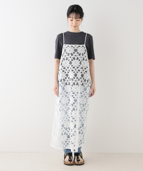 IENA ラッセルレースキャミドレス ワンピース IENA（イエナ）の「ラッセルレースキャミドレス（ワンピース