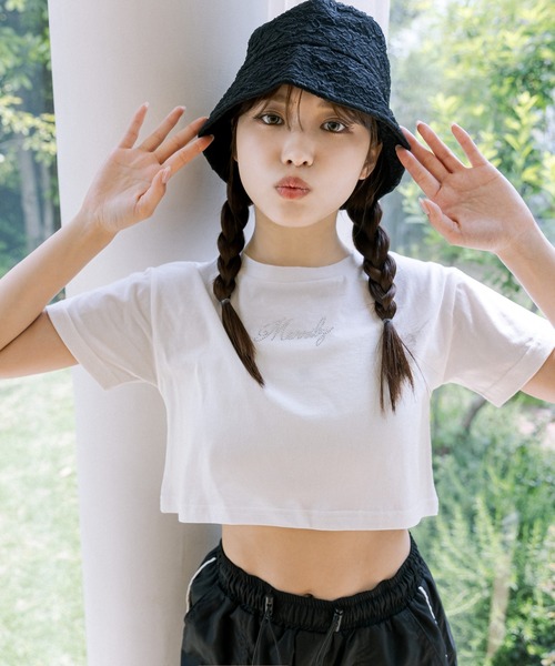 OLIVE des OLIVE（オリーブデオリーブ）の「クロップドTシャツ