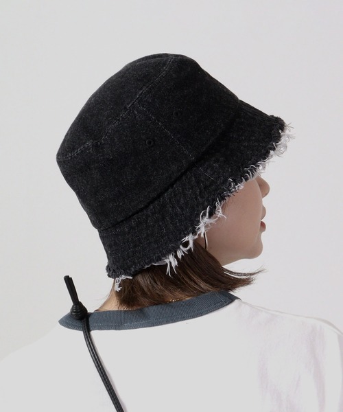 Lee(リー)の「Lee FRINGE BUCKET COLOR DENIM バケットハット(ハット・レディース・ブラック/ブルー/ネイビー/イエロー/ライトグリーン・FREE)」の11枚目の写真
