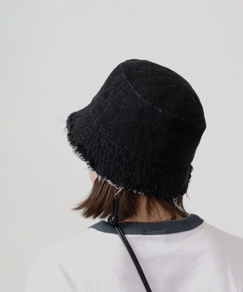 Lee(リー)の「Lee FRINGE BUCKET COLOR DENIM バケットハット(ハット・レディース・ブラック/ブルー/ネイビー/イエロー/ライトグリーン・FREE)」の12枚目の写真