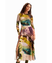 M. Christian Lacroix コラージュ ミディワンピース